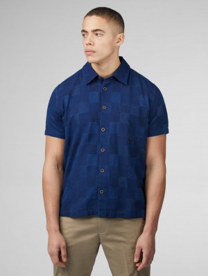 Ben Sherman B by Ben Sherman Indigo Check Hemd Navy | ILR-086215