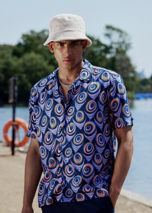 Ben Sherman B by Ben Sherman Psychedelic Print Hemd Lila | JQL-524631