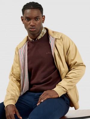 Ben Sherman Signature Harrington Jacken Braun | NIS-941620