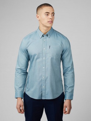 Ben Sherman Signature Oxford Hemd Türkis | FDV-035246