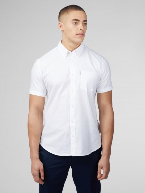 Ben Sherman Signature Short Sleeve Oxford Hemd Weiß | PIU-219683