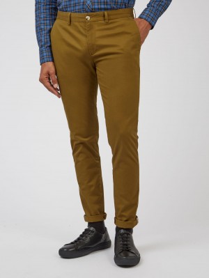 Ben Sherman Signature Skinny Stretch Chino Hose Braun | LCO-637129