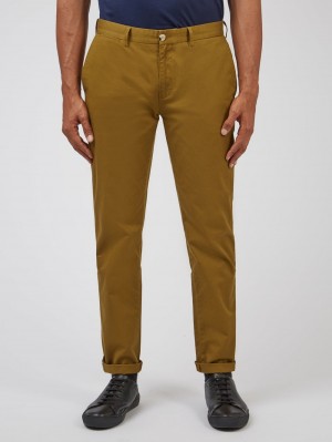 Ben Sherman Signature Slim Stretch Chino Hose Braun | QDF-980742