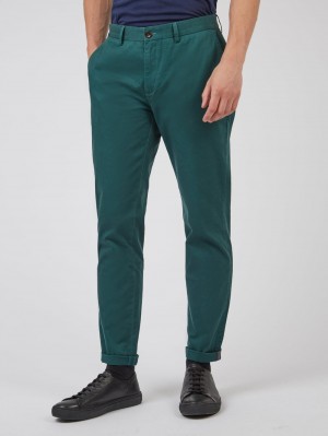 Ben Sherman Signature Slim Stretch Chino Hose Grün | DRC-839527