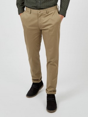 Ben Sherman Signature Slim Stretch Chino Hose Grau | VTM-872140