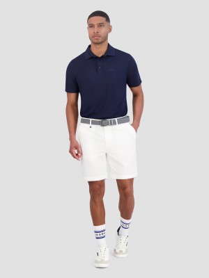 Ben Sherman Solid Air Pique Sports Fit Polo Shirts Navy | KEJ-862495