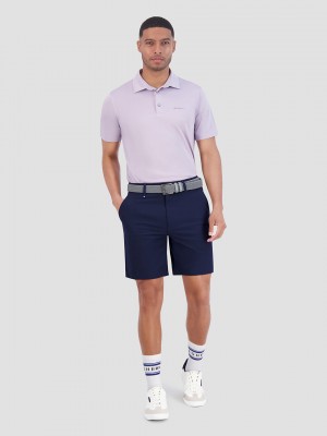 Ben Sherman Solid Air Pique Sports Fit Polo Shirts Lila | YON-263891