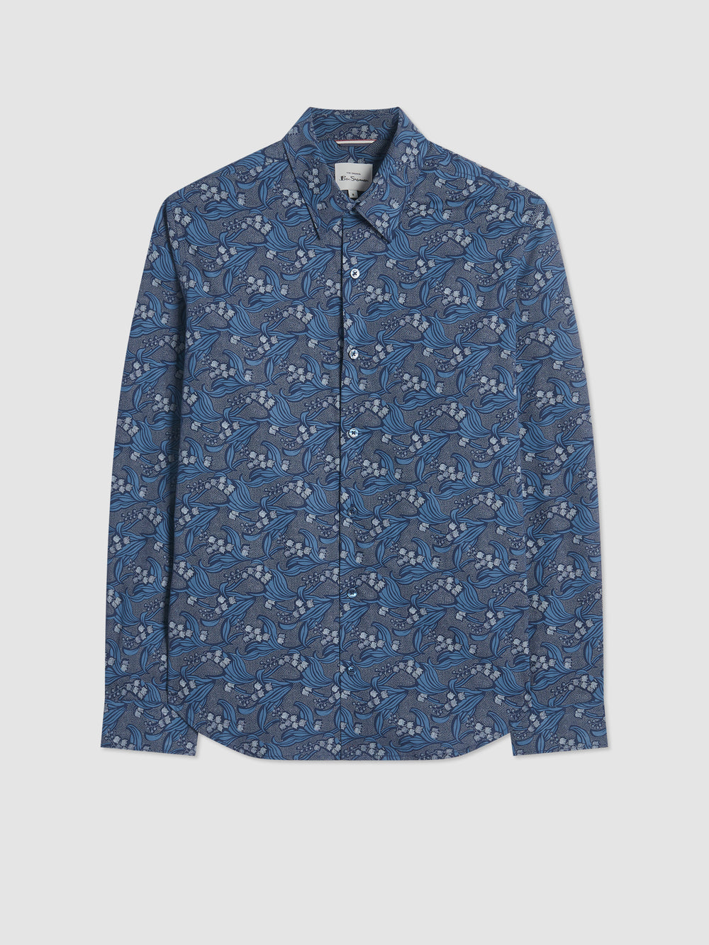 Ben Sherman Art Nouveau Floral Hemd Navy | WHE-182759