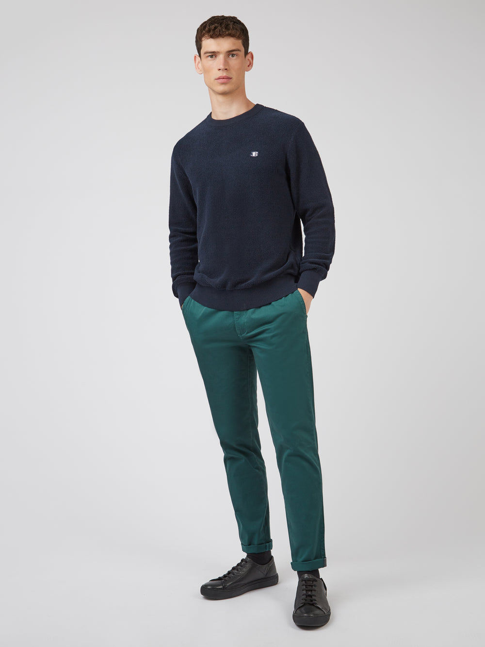 Ben Sherman B by Ben Sherman Crewneck Strickwaren Navy | QYS-182370