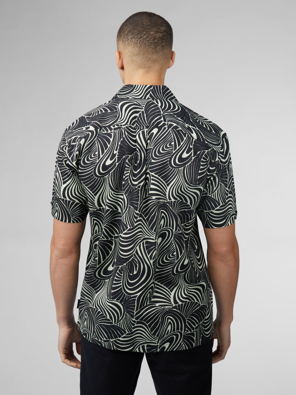 Ben Sherman B by Ben Sherman Psychedelic Swirl Print Hemd Mintfarben | DGP-172390