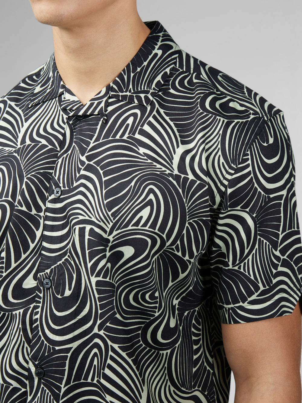 Ben Sherman B by Ben Sherman Psychedelic Swirl Print Hemd Mintfarben | QSC-256489