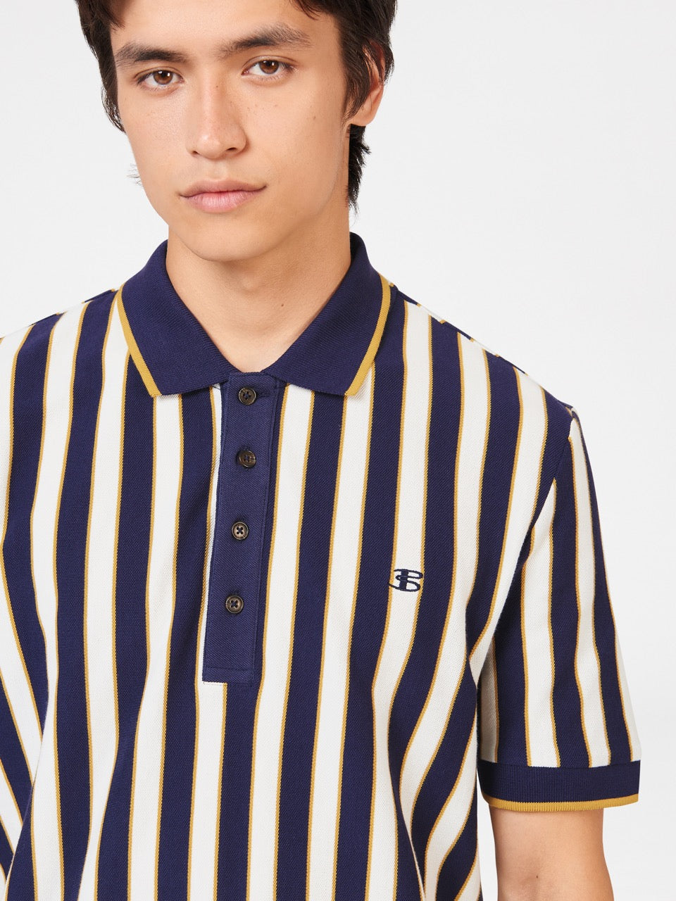 Ben Sherman B by Ben Sherman Vertical Stripe Polo Shirts Lila | KPY-670598