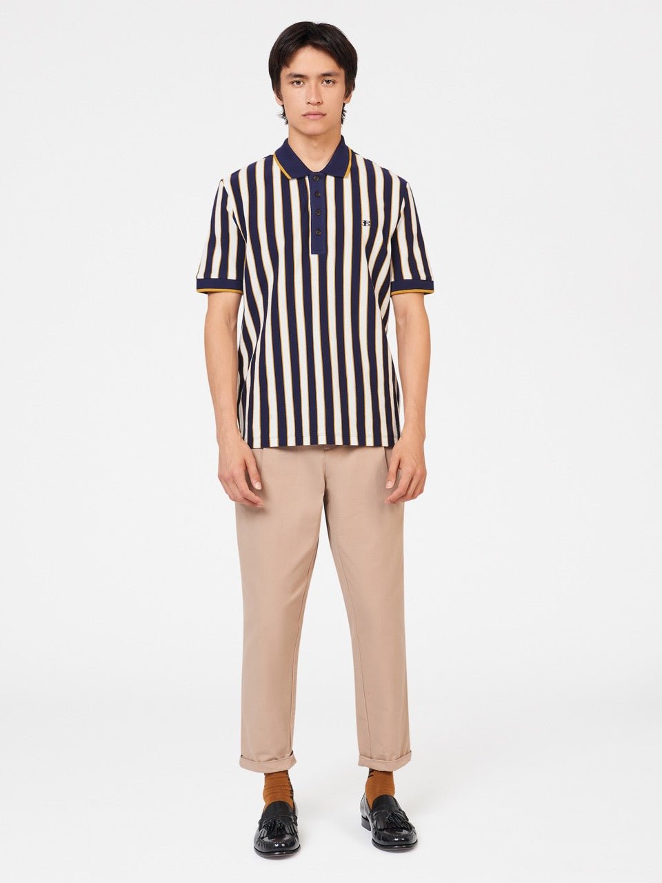 Ben Sherman B by Ben Sherman Vertical Stripe Polo Shirts Lila | KPY-670598