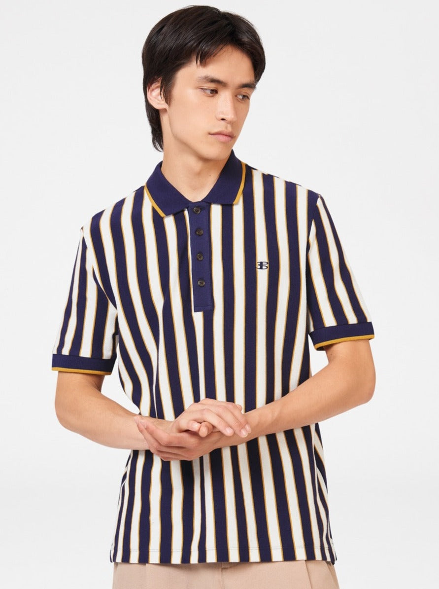 Ben Sherman B by Ben Sherman Vertical Stripe Polo Shirts Lila | KPY-670598