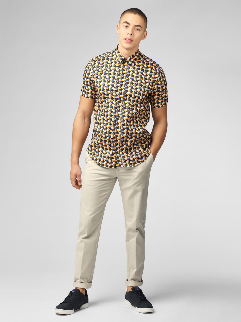 Ben Sherman Bahaus Geo Hemd Gelb | EOA-340571