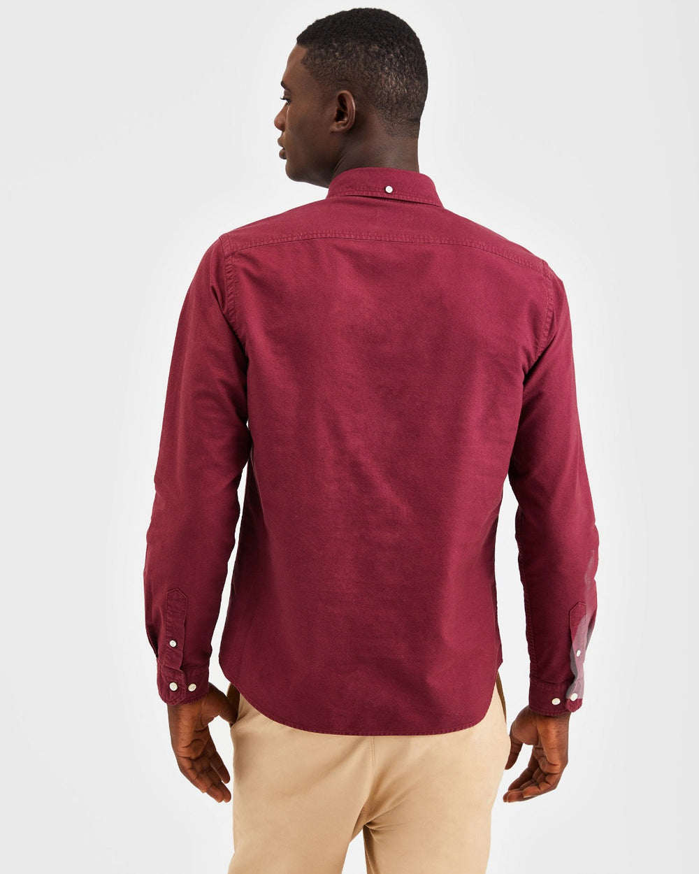 Ben Sherman Beatnik Oxford Garment Dye Hemd Bordeaux | JGQ-071248