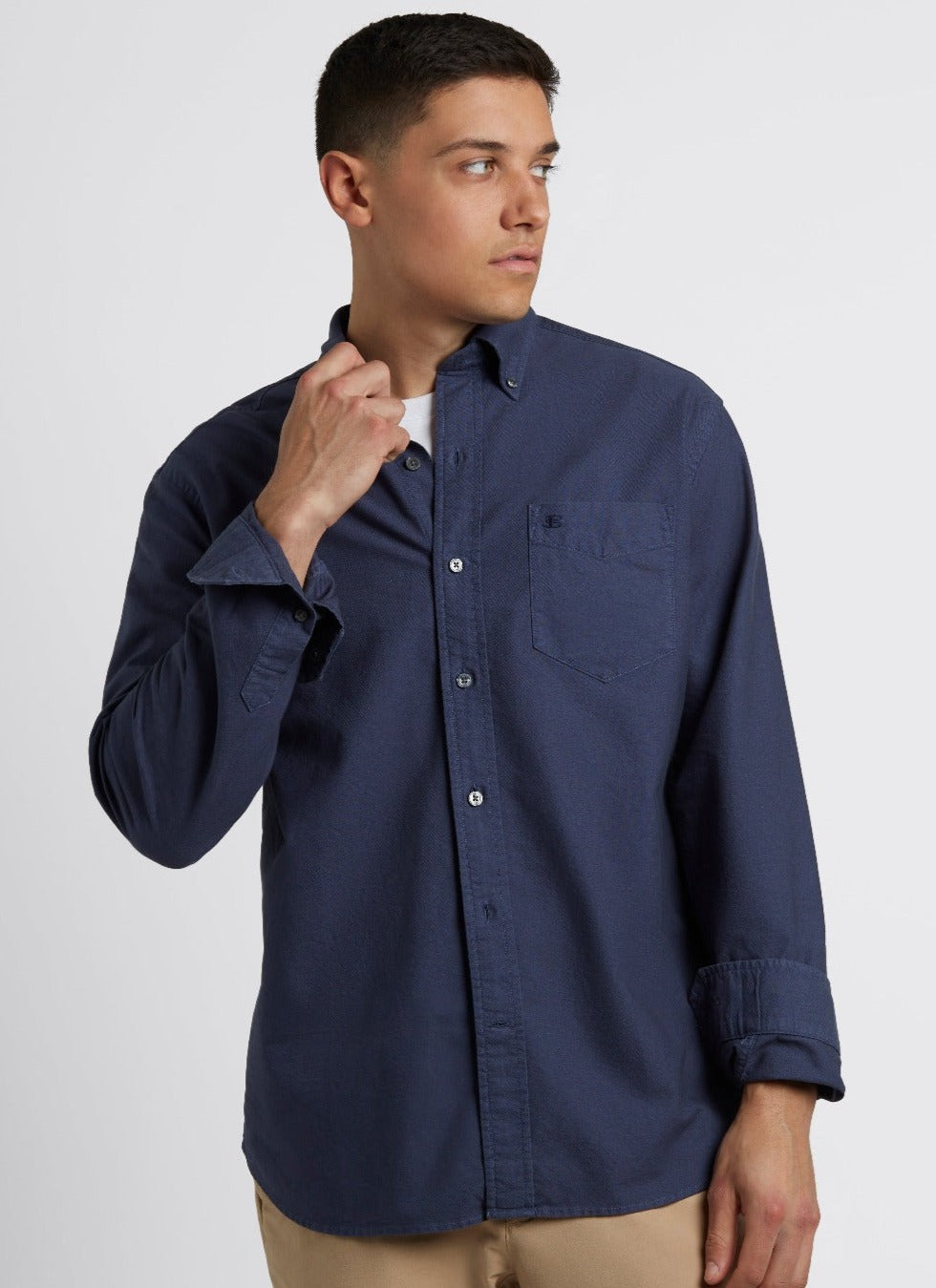 Ben Sherman Beatnik Oxford Garment Dye Hemd Indigo | JTU-439582