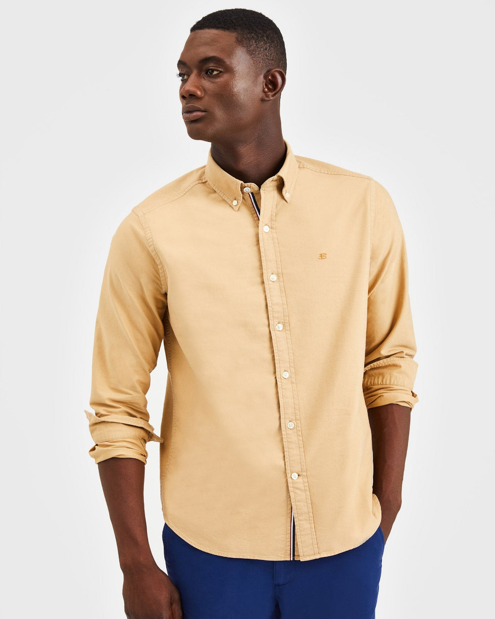 Ben Sherman Beatnik Oxford Garment Dye Hemd Khaki | EKT-817904