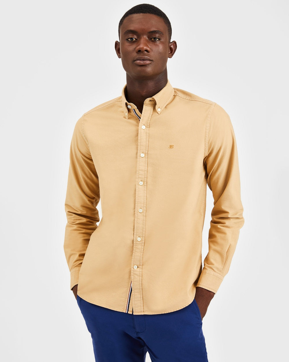 Ben Sherman Beatnik Oxford Garment Dye Hemd Khaki | EKT-817904