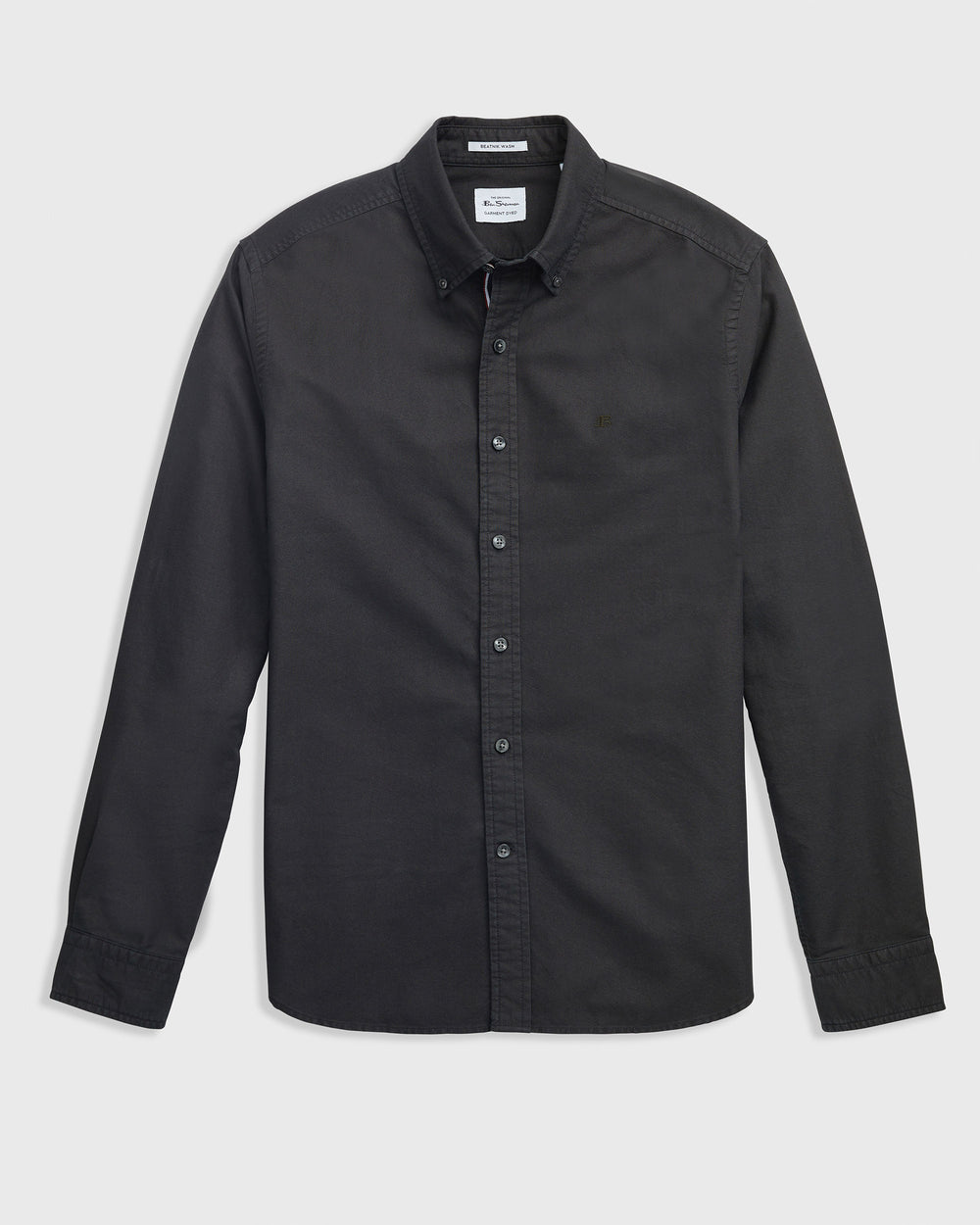 Ben Sherman Beatnik Oxford Garment Dye Hemd Schwarz | OPM-760398