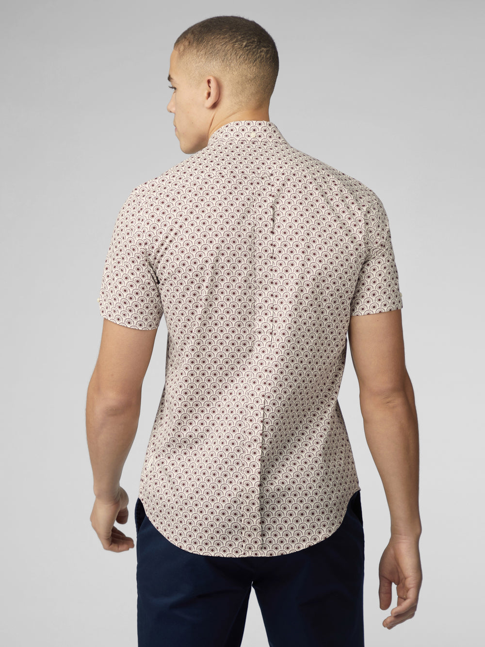 Ben Sherman Block Geo Hemd Dunkelrot | WCF-735260