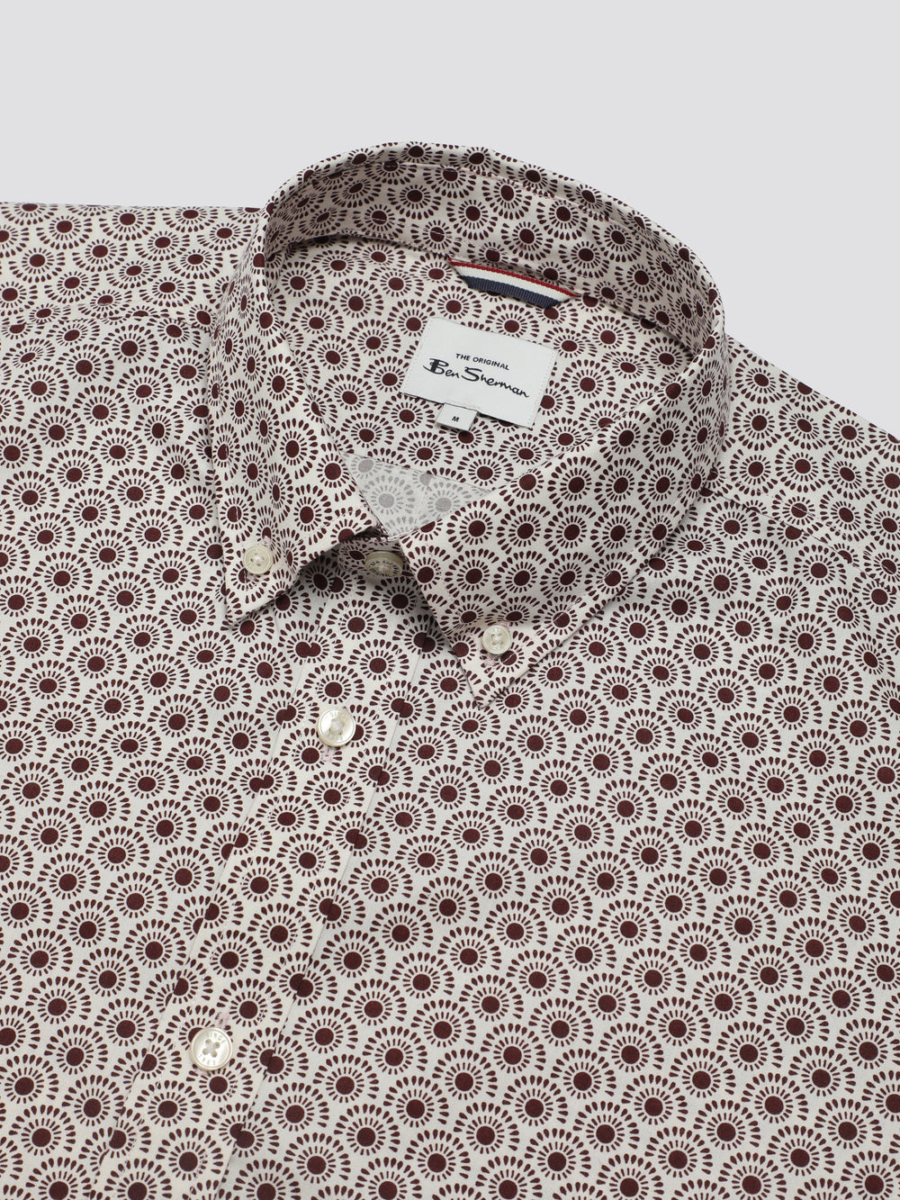 Ben Sherman Block Geo Hemd Dunkelrot | WCF-735260