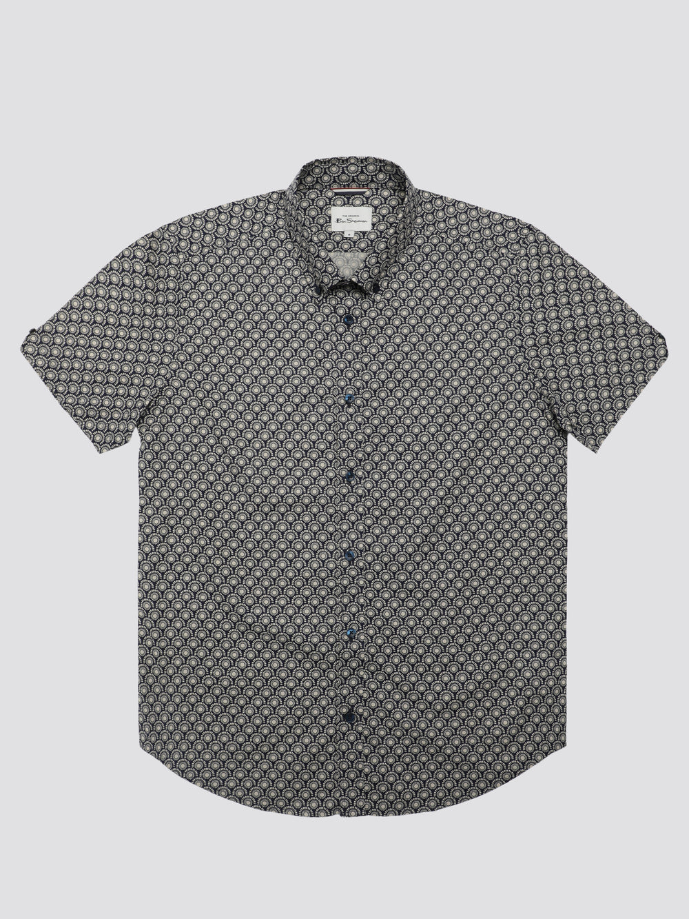 Ben Sherman Block Geo Hemd Grau | ITU-645091