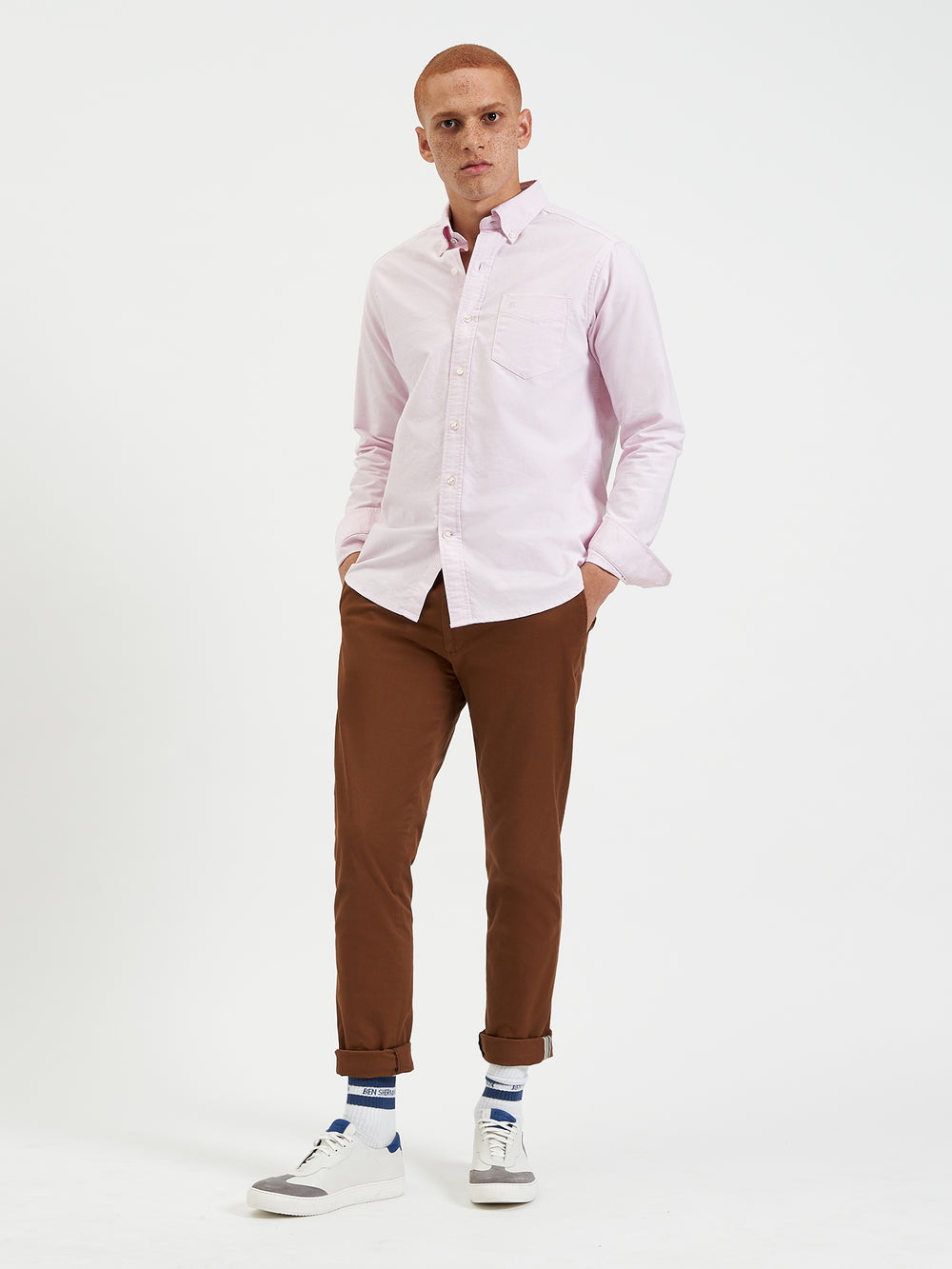 Ben Sherman Brighton Oxford Organic Hemd Rosa | GWT-568249