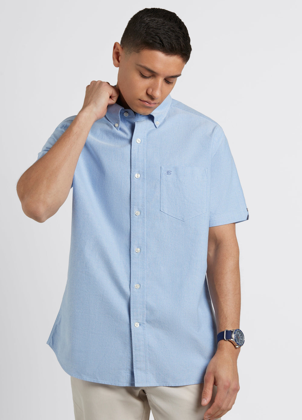 Ben Sherman Brighton Oxford Organic Hemd Blau | DMZ-658792