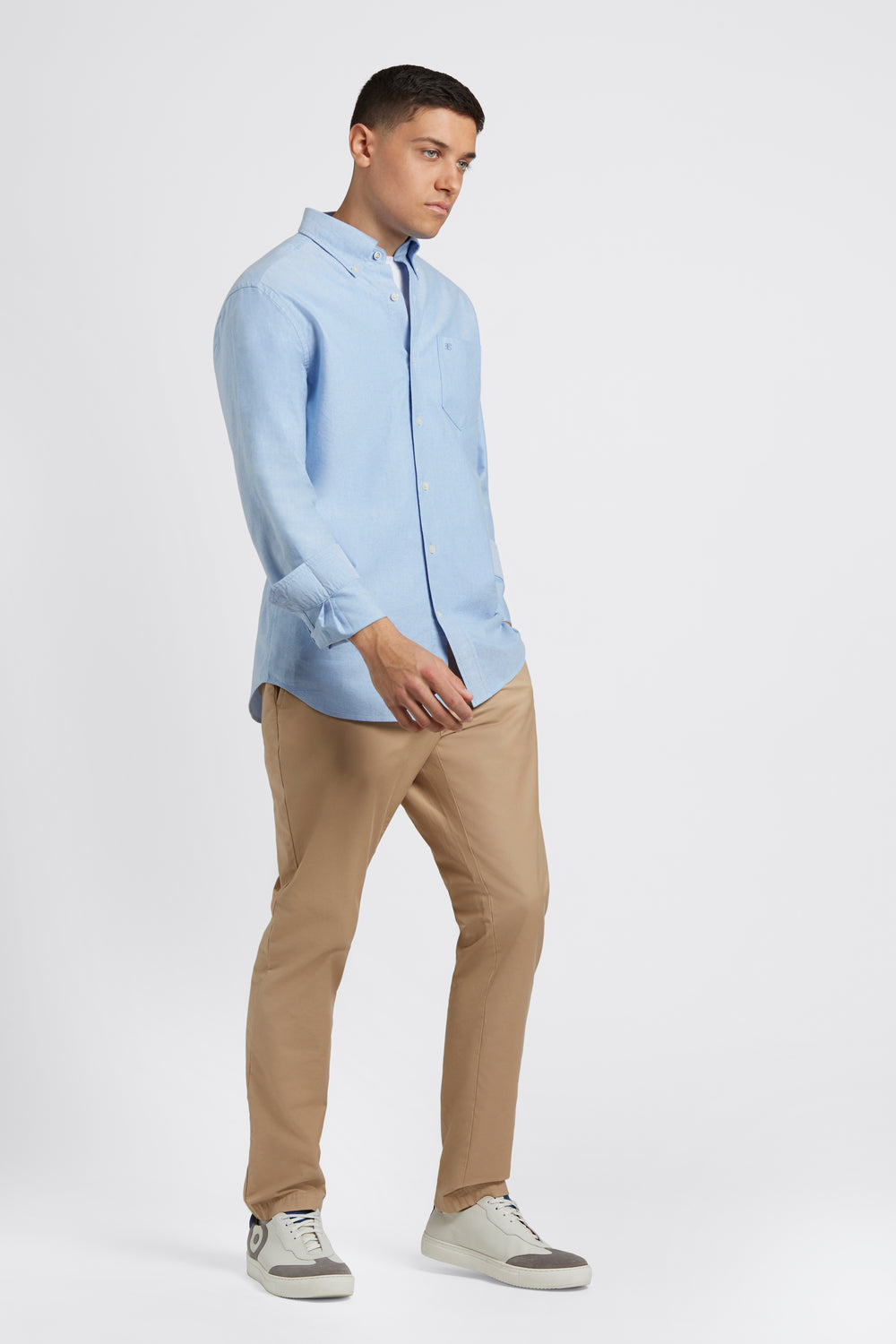 Ben Sherman Brighton Oxford Organic Hemd Blau | VYB-163498