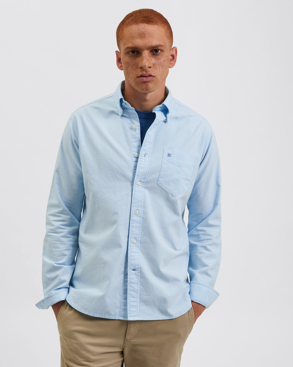 Ben Sherman Brighton Oxford Organic Hemd Blau | DSA-064728