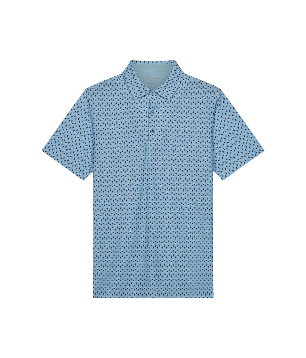 Ben Sherman Chequerboard Geo Polo Shirts Blau | QLI-482617