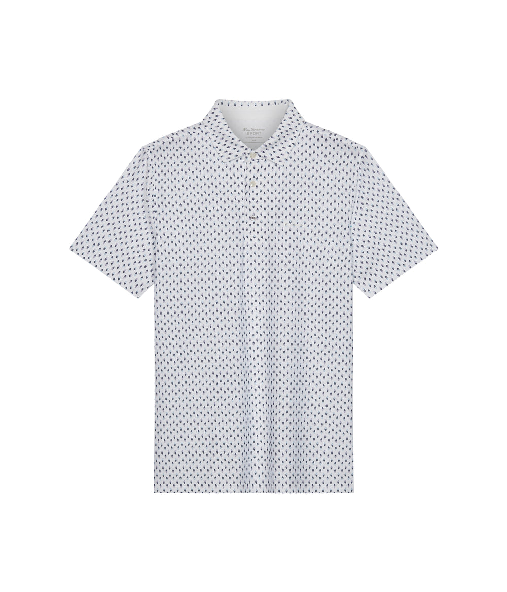 Ben Sherman Chequerboard Geo Polo Shirts Weiß | QIW-863425