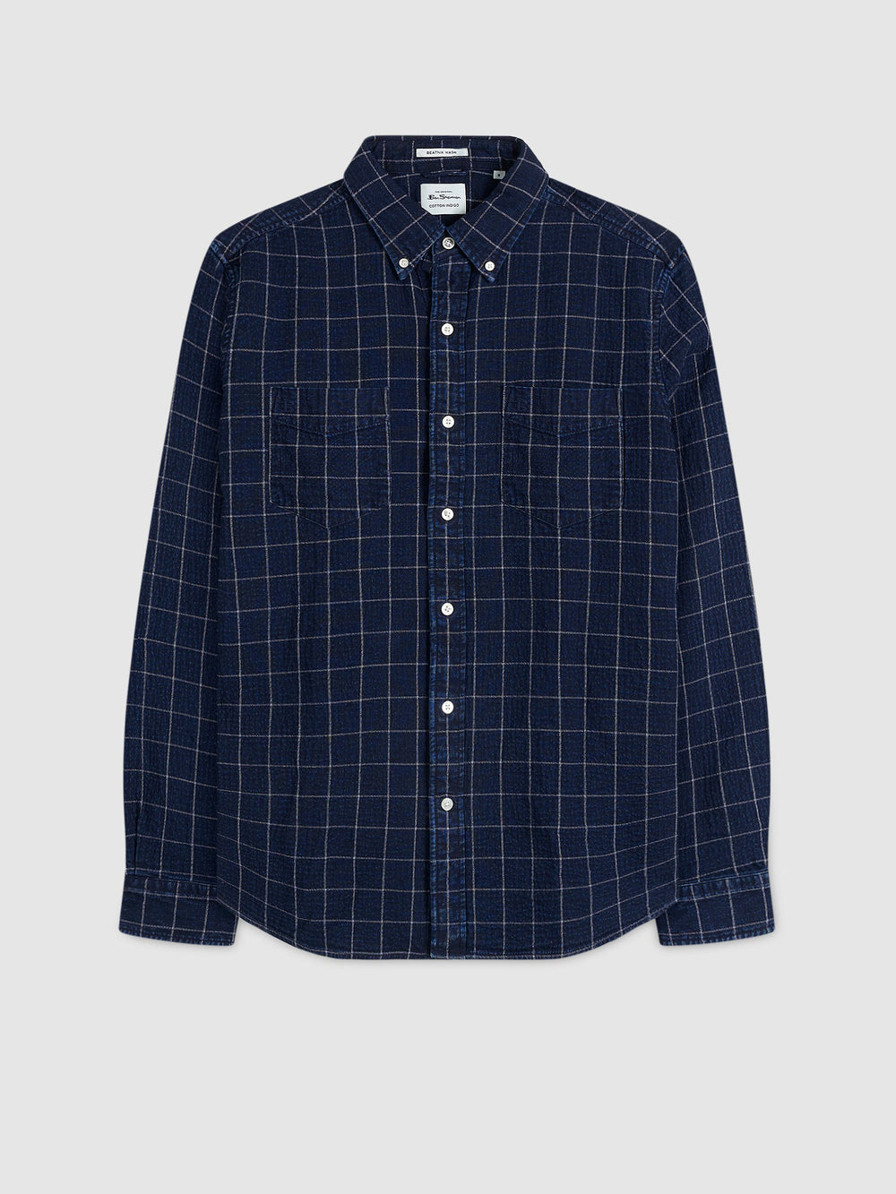 Ben Sherman Dalston Blues Beatnik Hemd Indigo | AHZ-812035