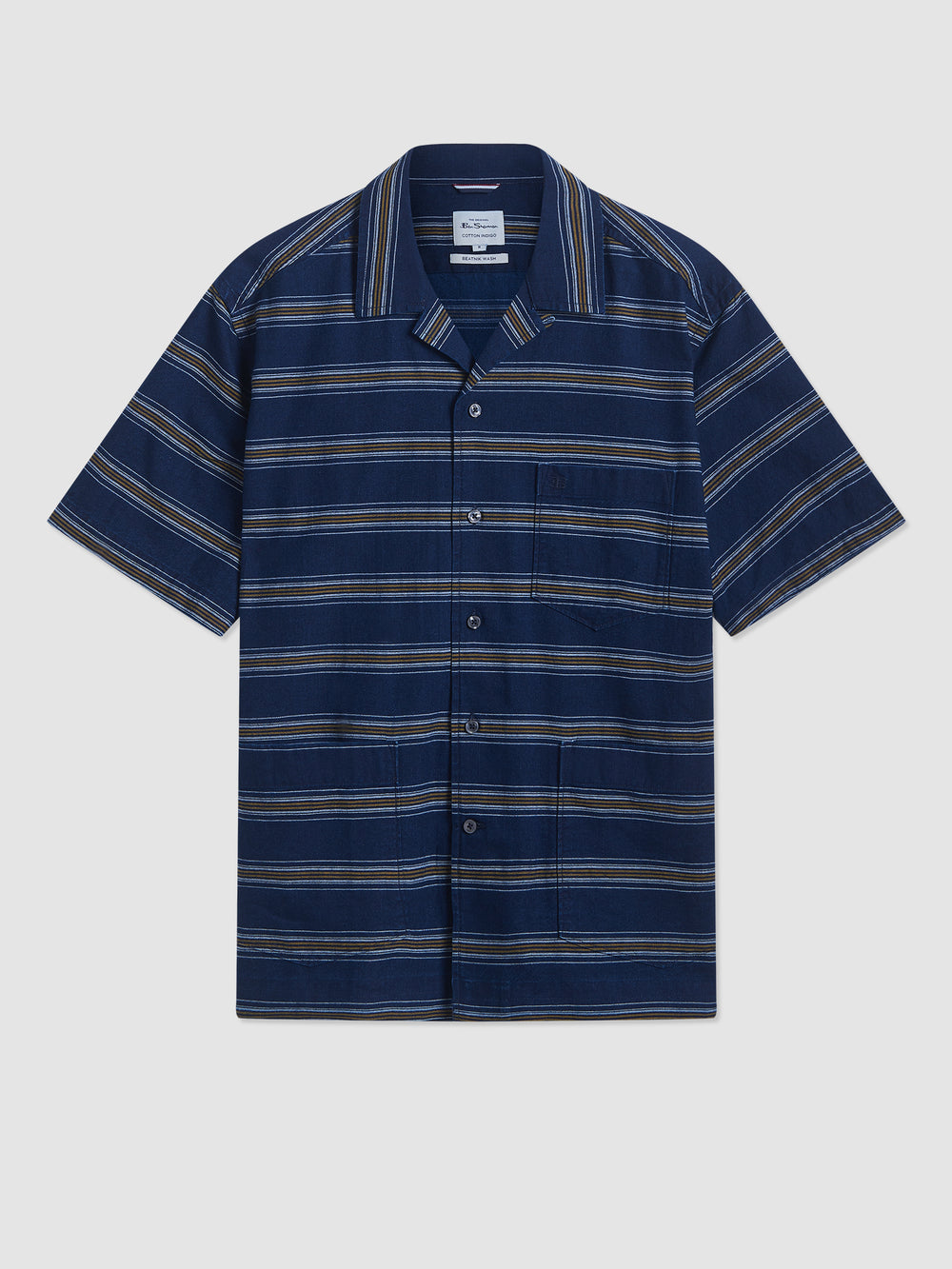 Ben Sherman Dalston Blues Lightweight Stripe Hemd Indigo | XNO-902718