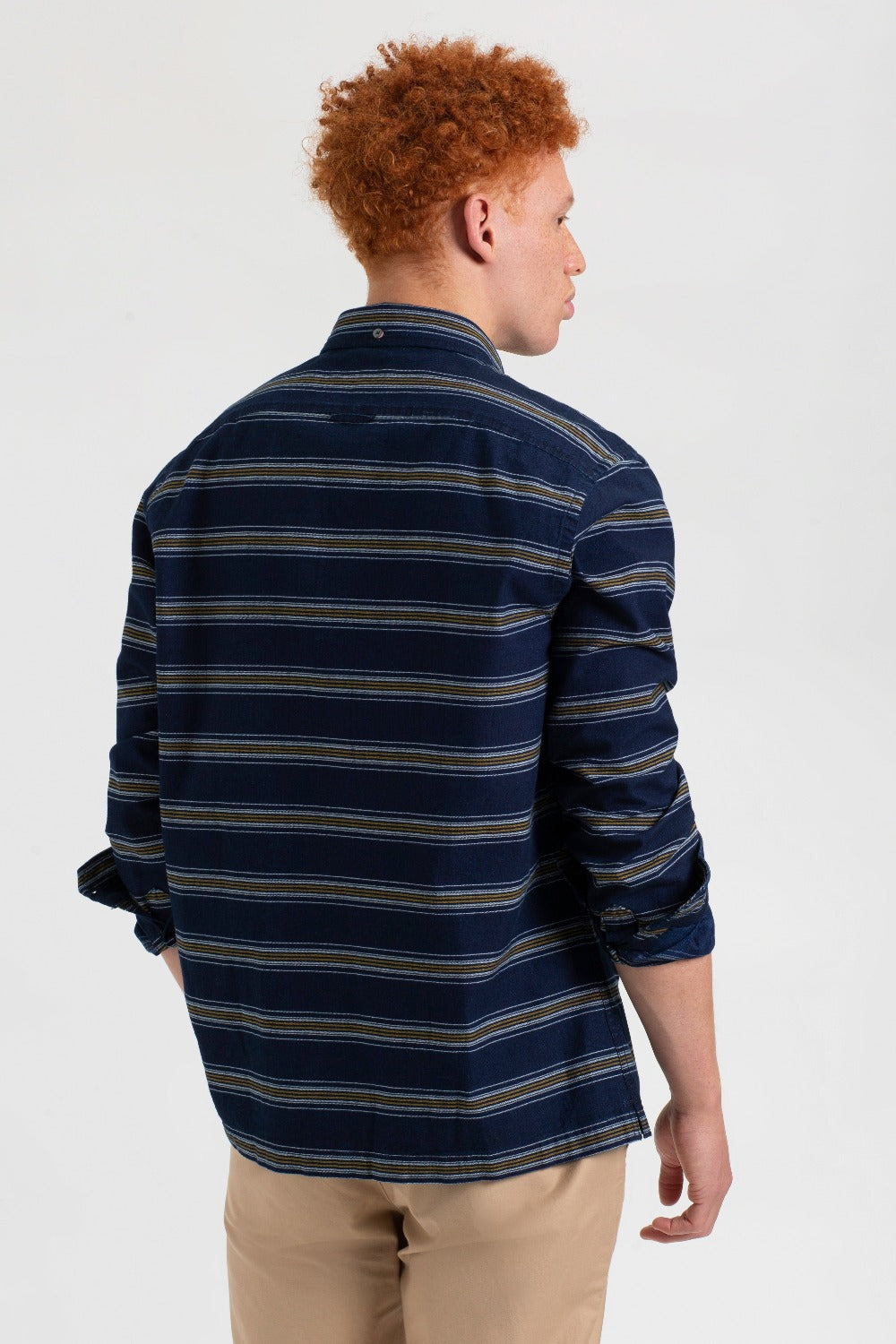 Ben Sherman Dalston Blues Long Sleeve Indigo Stripe Hemd Indigo | RDV-763852