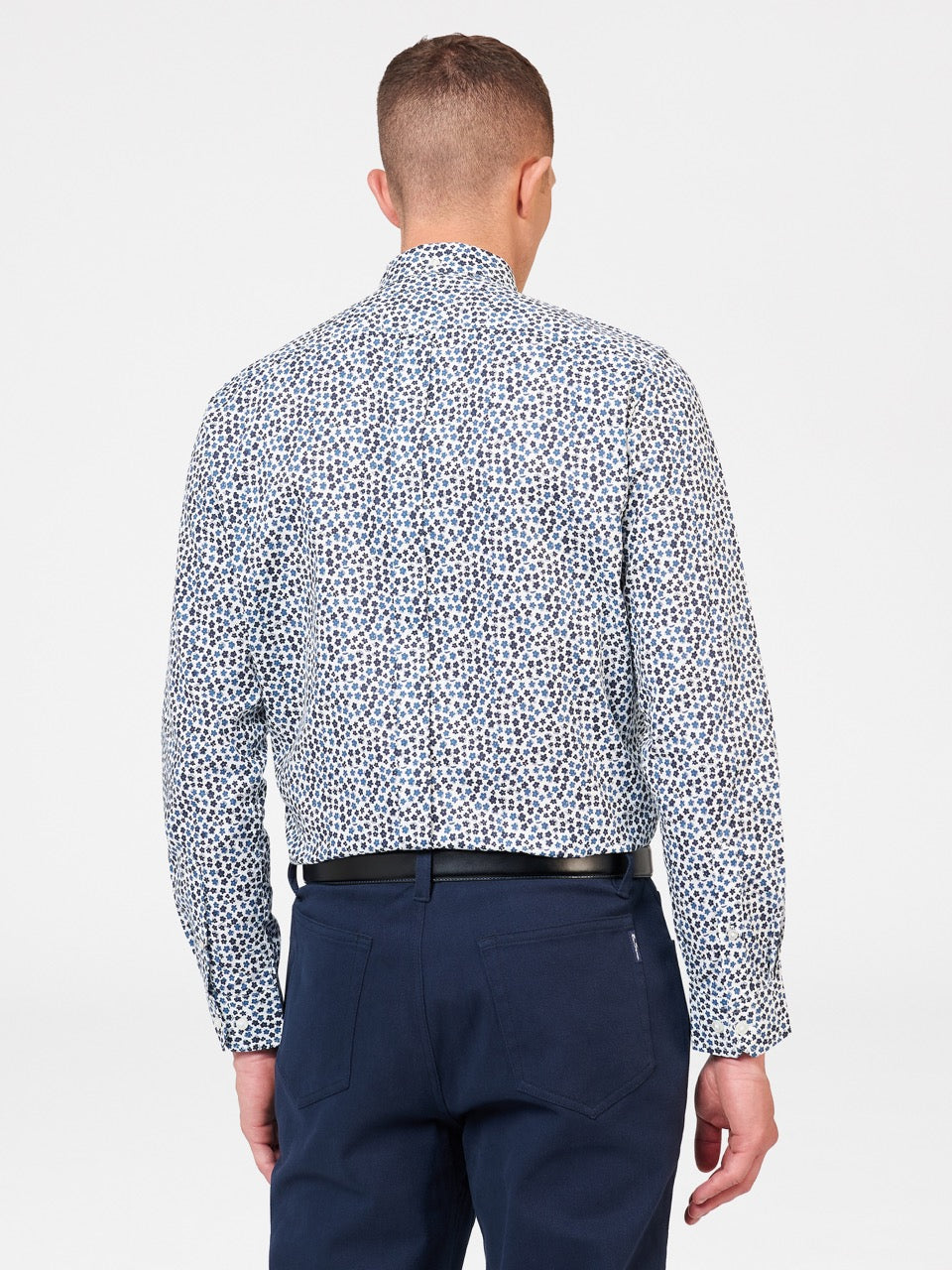 Ben Sherman Ditsy Floral Print Long Sleeve Hemd Weiß | VNQ-496280