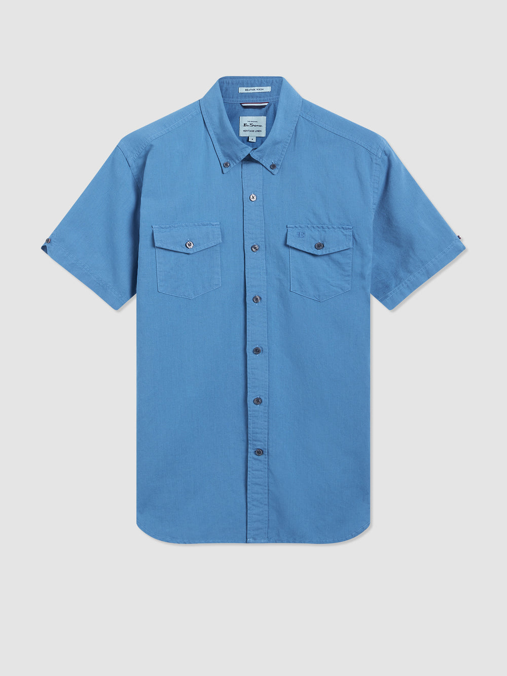 Ben Sherman Garment Dye Linen Hemd Blau | SQK-529167