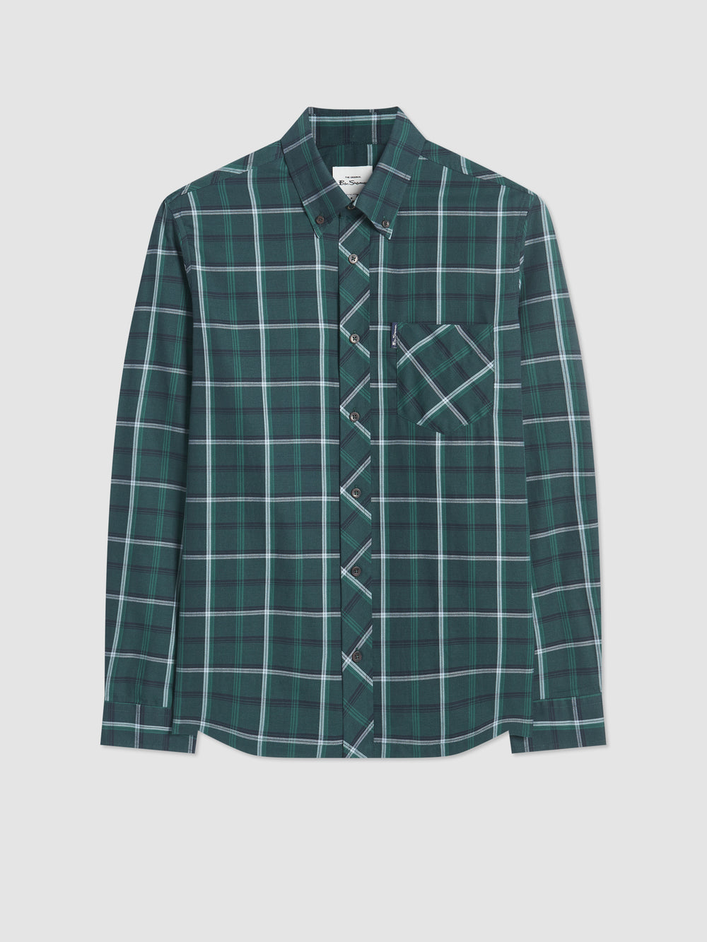 Ben Sherman Grid Check Hemd Grün | OZM-893426