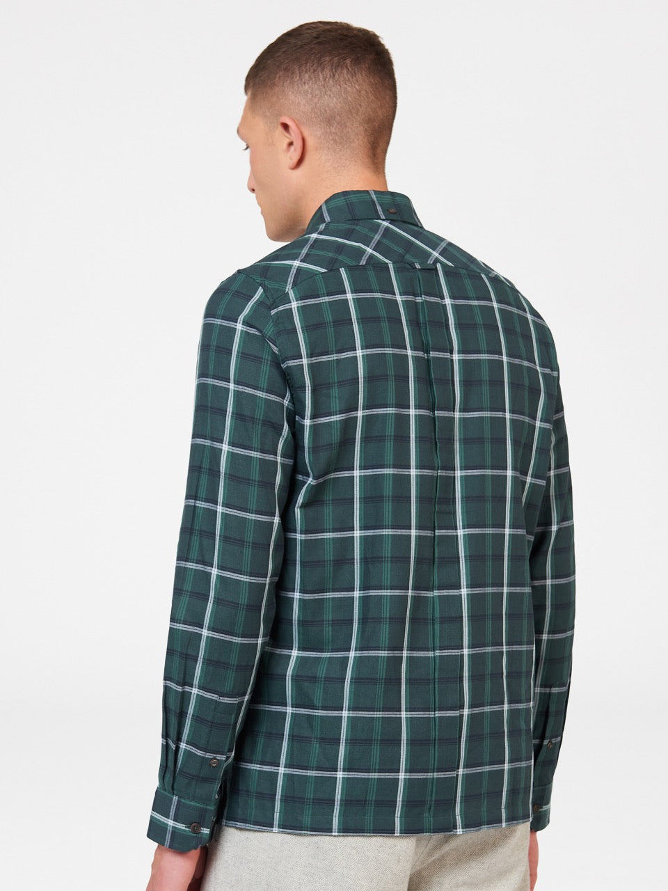 Ben Sherman Grid Check Hemd Grün | OZM-893426