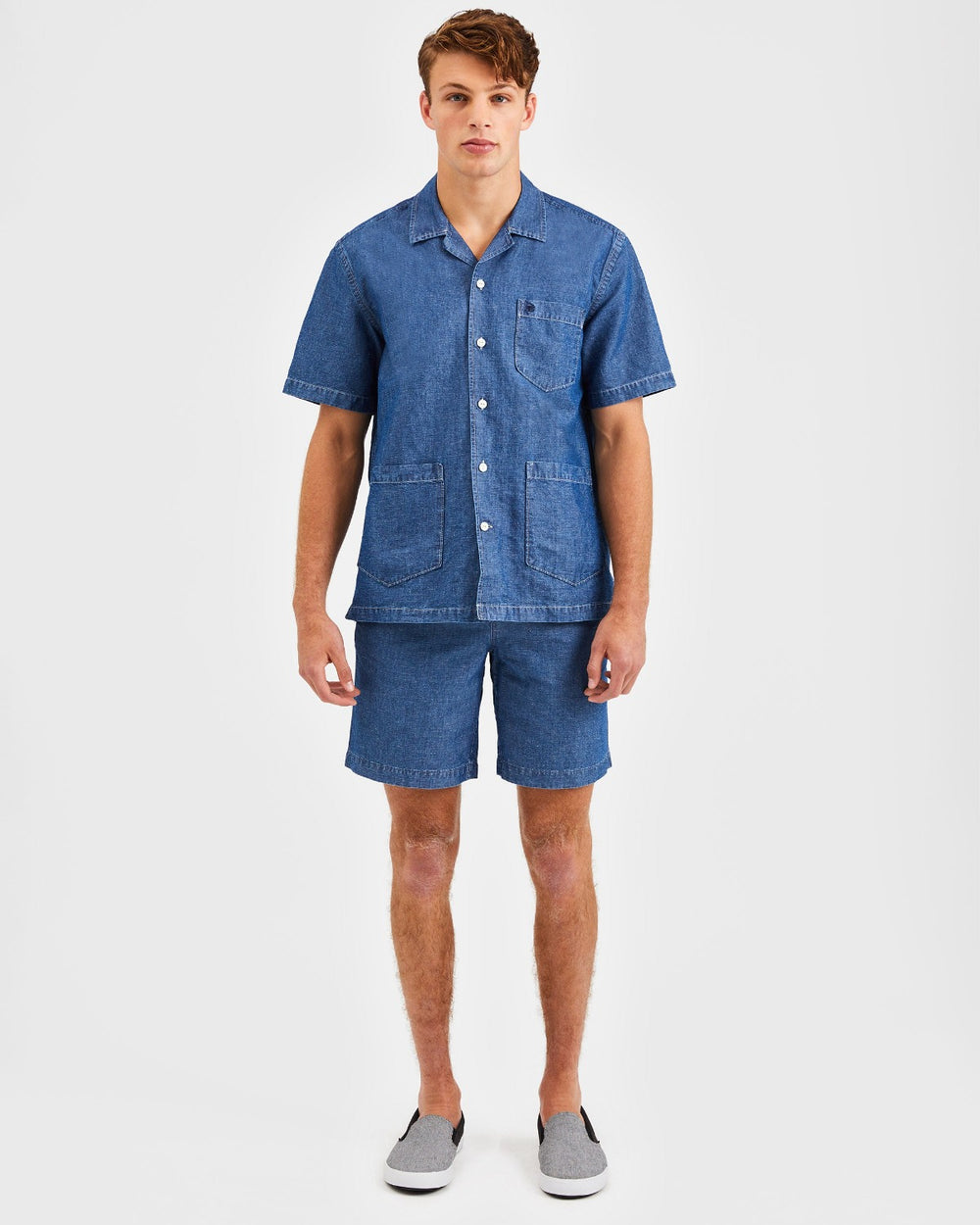 Ben Sherman Hastings Garment Dye Chambray Hemd Indigo | ZAY-951306