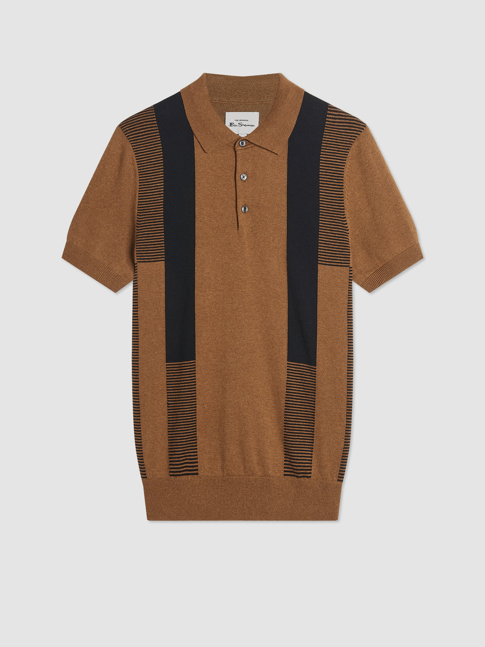 Ben Sherman Intarsia Stripe Pullover Mit Rollkragen Braun | PSJ-695013