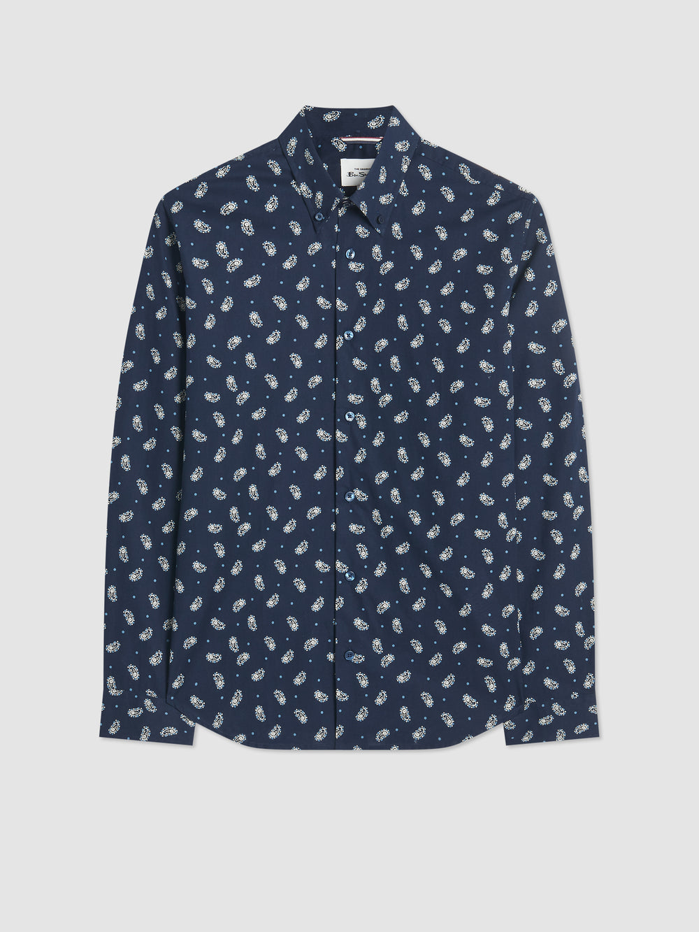 Ben Sherman Micro Paisley Hemd Navy | LSW-186257