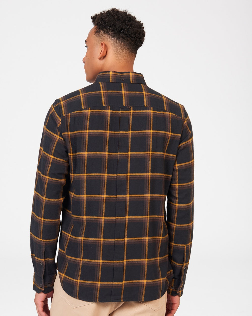 Ben Sherman Oversized Brushed Check Hemd Schwarz | JHU-973801