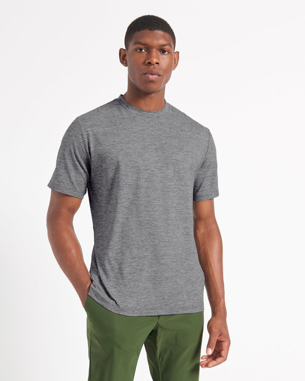 Ben Sherman Performance Stretch Marl T-Shirt Grau | TEP-462839