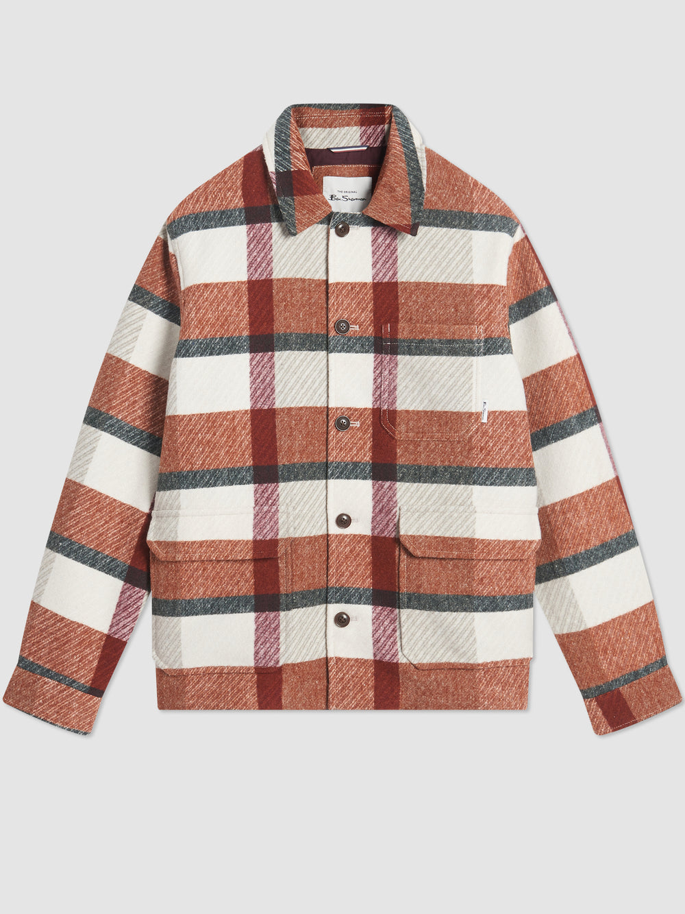 Ben Sherman Plaid Jacken Orange | UCF-953701