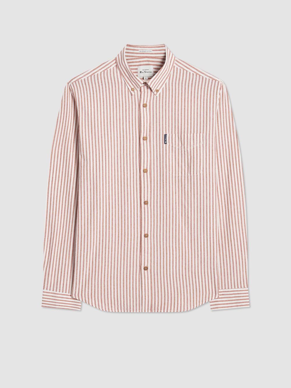 Ben Sherman Recycled Cotton Oxford Stripe Hemd Orange | YCL-743129