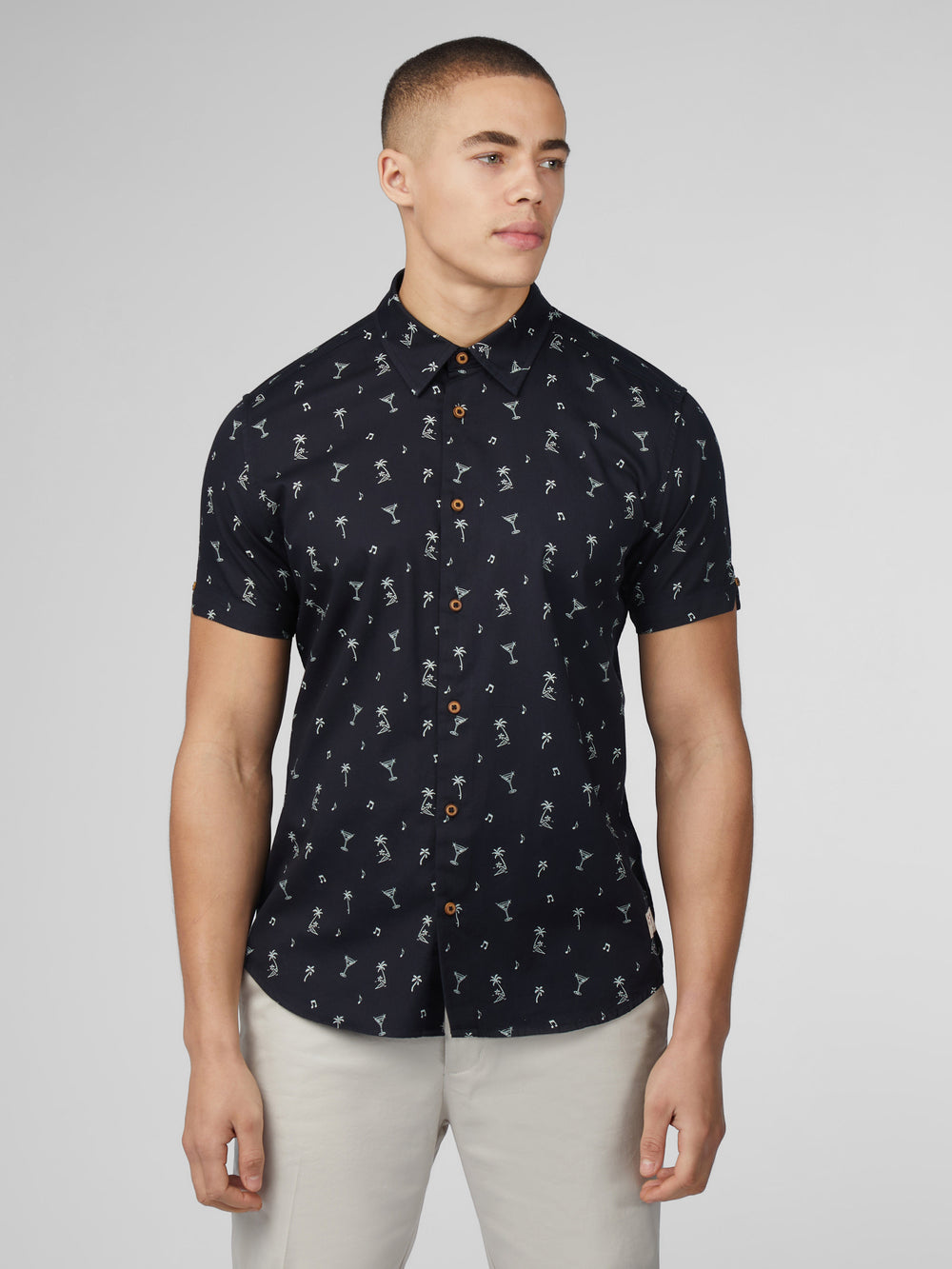 Ben Sherman Scattered Hemd Schwarz | RSJ-140723