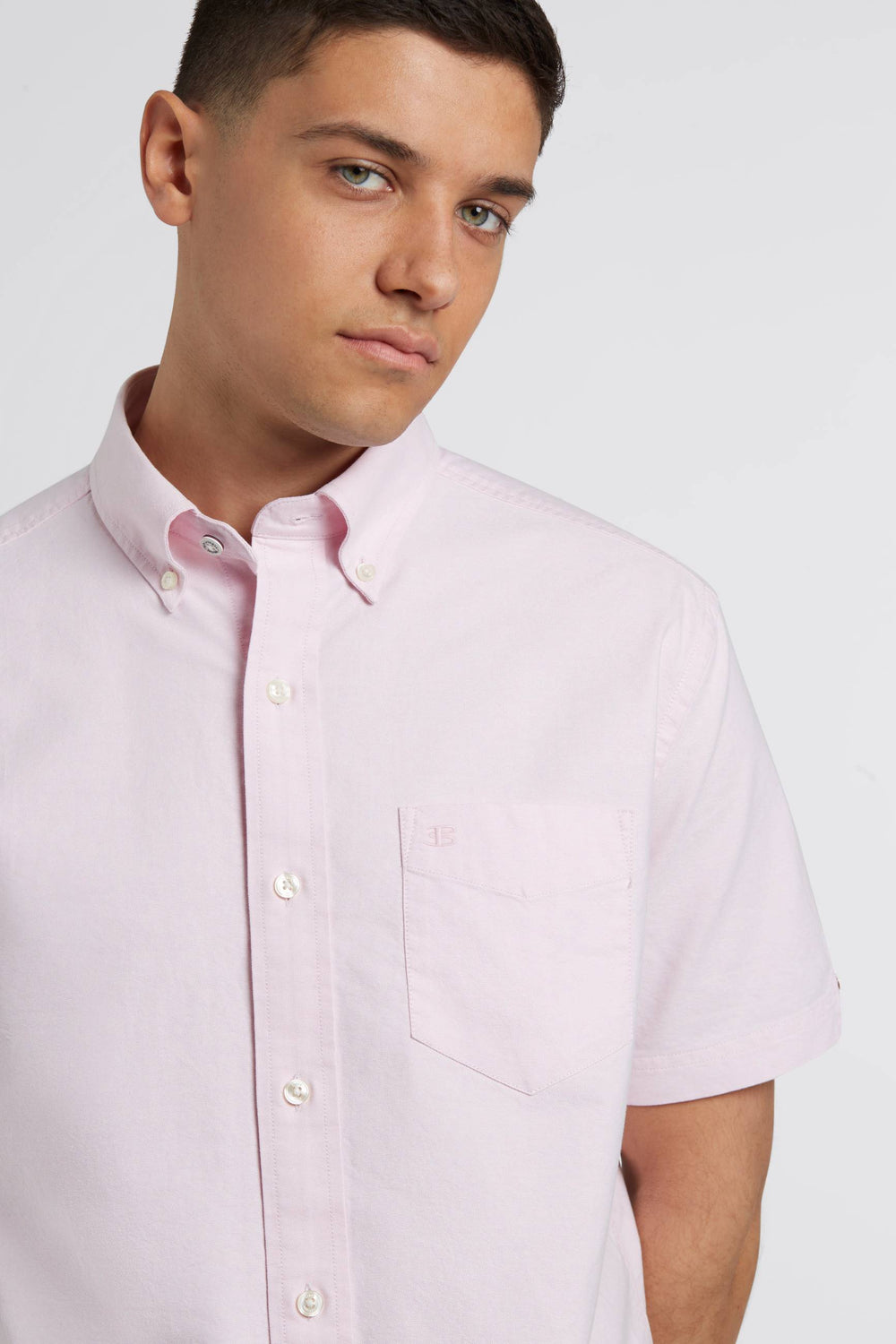 Ben Sherman Short Sleeve Brighton Oxford Organic Hemd Rosa | KUR-658149