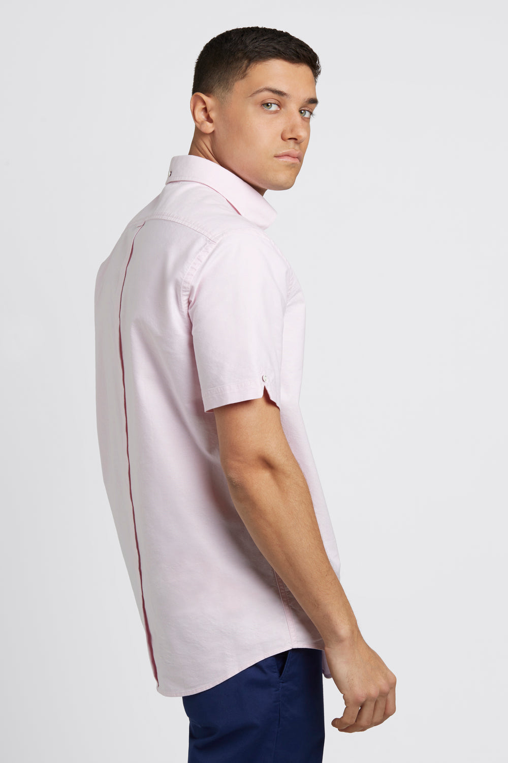 Ben Sherman Short Sleeve Brighton Oxford Organic Hemd Rosa | KUR-658149